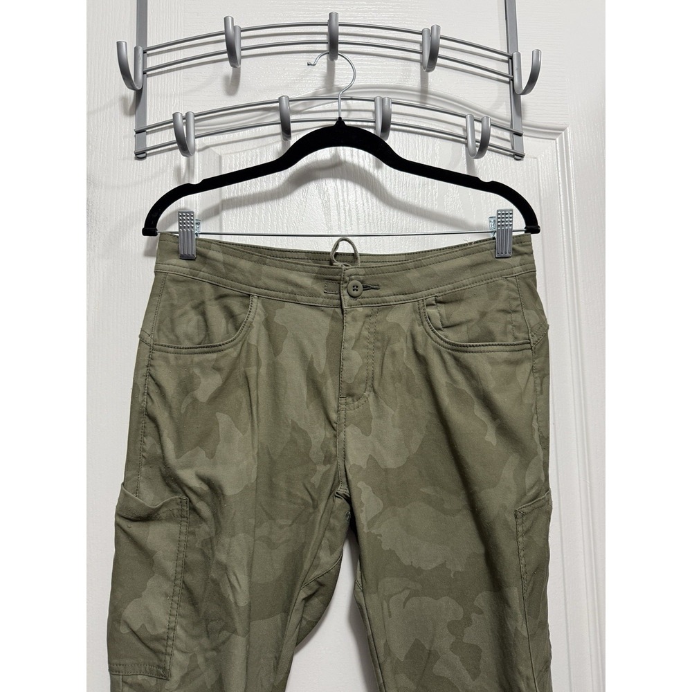 prAna Halle Jogger II Pants Women's 6 Sage Green Camo Outdoor Hiking Travel - Picture 3 of 16